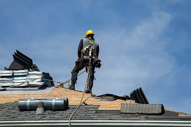Professional Gutter Installation technician working in Haugan, MT